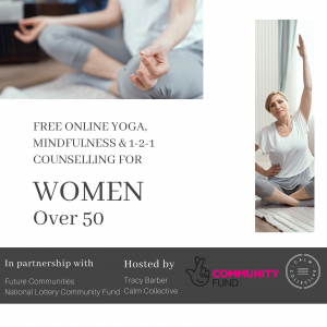Free online yoga, mindfulness & 1-2-1 counselling for women over 50